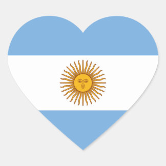 Sticker Cœur Drapeau cardiaque Argentine/Argentine
