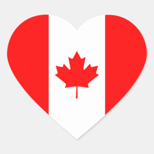 Sticker Cœur Drapeau cardiaque canadien