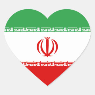 Sticker Cœur Drapeau cardiaque Iran/Iran/Iran