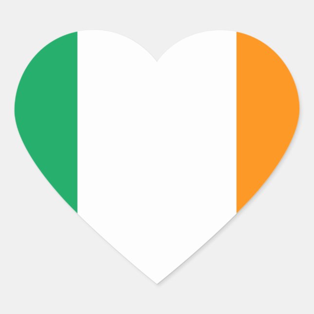 Sticker Cœur drapeau cardiaque irlandais (Devant)