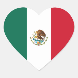 Sticker Cœur Drapeau cardiaque mexicain