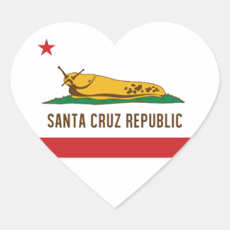 Sticker Cœur Drapeau de banane de la République de père Noël Cr