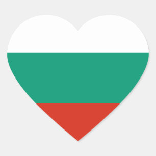 Sticker Cœur Drapeau de Bulgarie