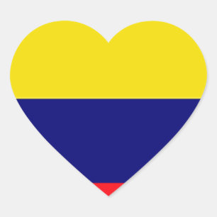 Sticker Cœur Drapeau de Colombie