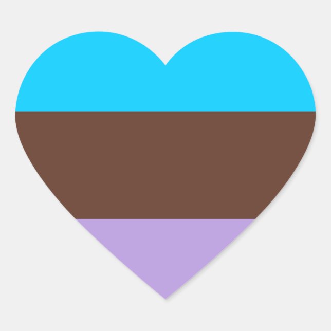 Sticker Cœur Drapeau de fierté androsexuelle (Devant)