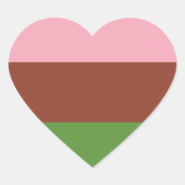 Sticker Cœur Drapeau de fierté gynosexuelle (Devant)