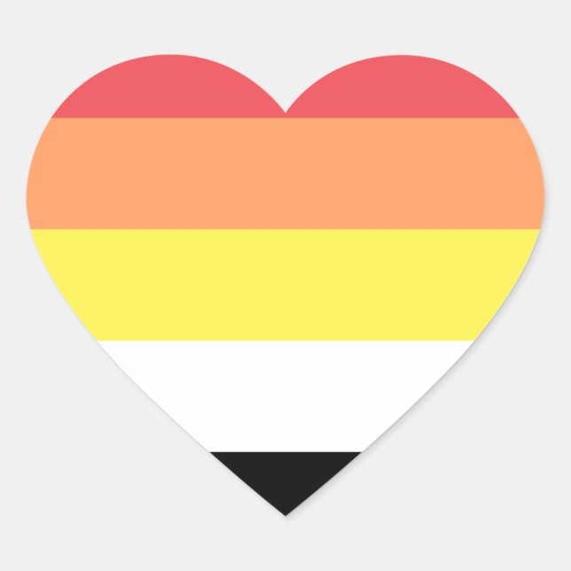 Sticker Cœur Drapeau de fierté Lithsexuel (Devant)