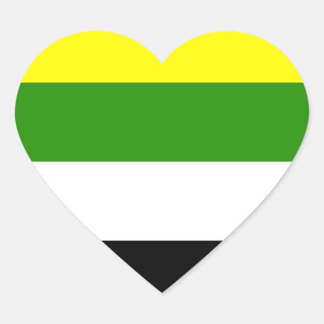 Sticker Cœur Drapeau de fierté skoliosexuel (Devant)