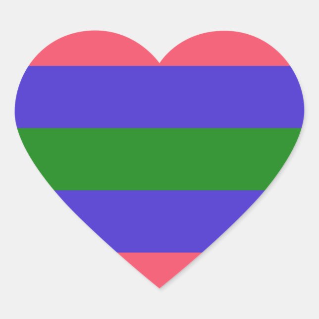 Sticker Cœur Drapeau de fierté trigender (Devant)