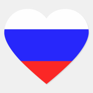 Sticker Cœur Drapeau de la Fédération de Russie - Ф л а с г Р о