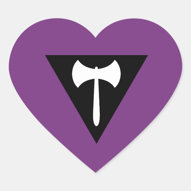 Sticker Cœur Drapeau de la fierté lesbienne (Devant)