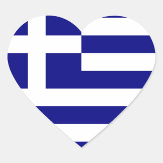 Sticker Cœur Drapeau de la Grèce