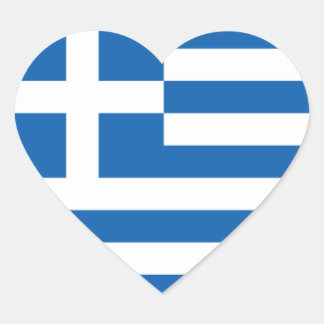 Sticker Cœur Drapeau de la Grèce