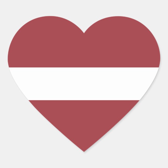 Sticker Cœur Drapeau de la Lettonie (Devant)