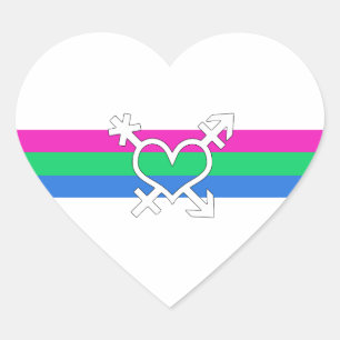 Sticker Cœur Drapeau de la Pride