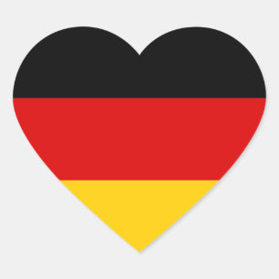 Sticker Cœur Drapeau de l'Allemagne