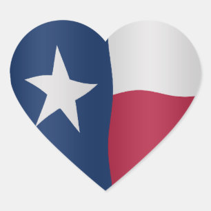 Sticker Cœur drapeau de l'État du Texas