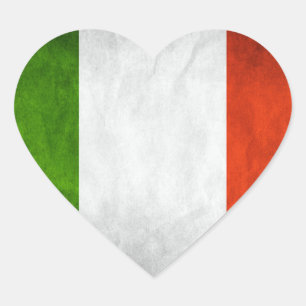 Sticker Cœur Drapeau de l'Italie