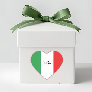 Sticker Cœur Drapeau de l'Italie Personnalisé Italien
