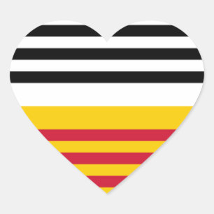 Sticker Cœur Drapeau de Loon op Zand