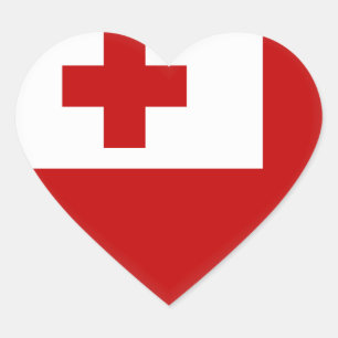 Sticker Cœur Drapeau des Tonga