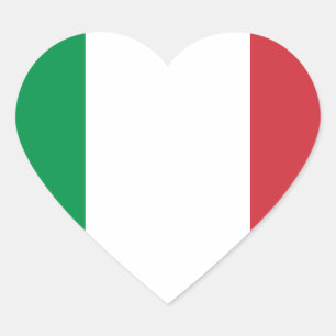 Sticker Cœur Drapeau d'Italie