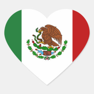Sticker Cœur Drapeau du Cinco de Mayo au Mexique