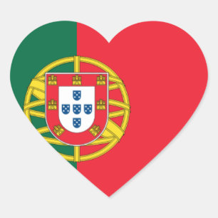 Sticker Cœur Drapeau du Portugal