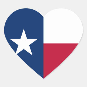 Sticker Cœur Drapeau du Texas