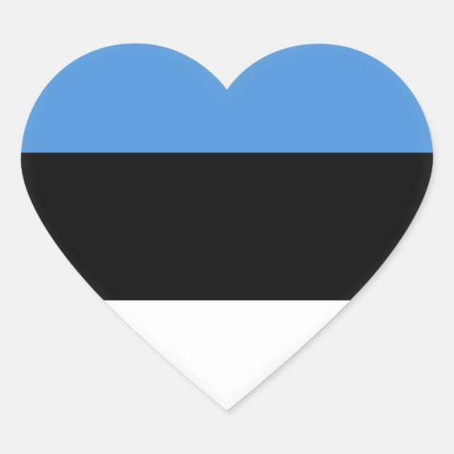 Sticker Cœur Drapeau estonien (Devant)