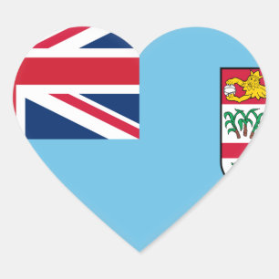 Sticker Cœur Drapeau Fidji