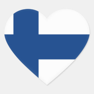 Sticker Cœur Drapeau (finlandais) de la Finlande