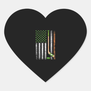 Sticker Cœur Drapeau irlandais États-Unis Leprechaun Lucky Hock