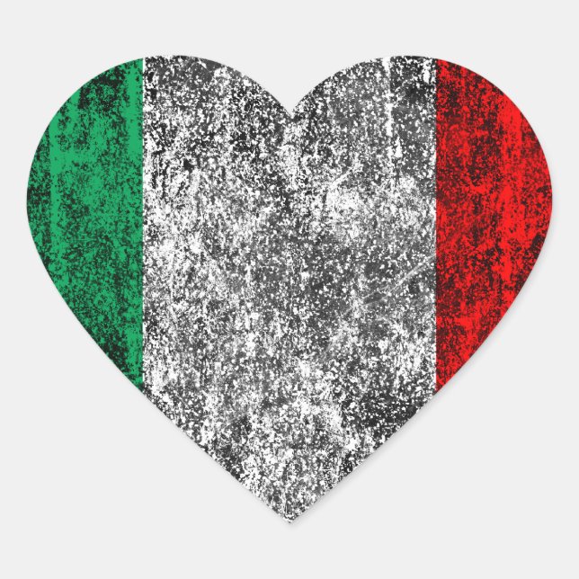 Sticker Cœur drapeau italie (Devant)