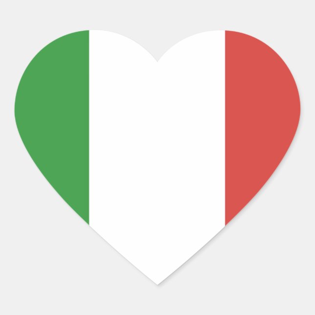 Sticker Cœur Drapeau italien (Devant)