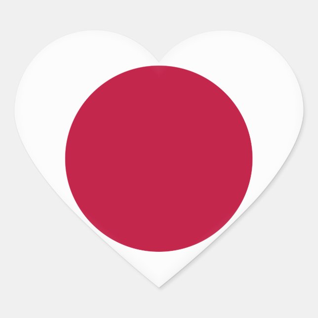 Sticker Cœur Drapeau japonais (Devant)