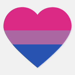 Sticker Cœur Drapeau LGBTQ Bisexual Pride