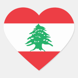 Sticker Cœur Drapeau Liban/Liban