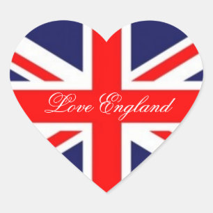 Sticker Cœur Drapeau Love England-Union Jack