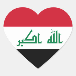 Sticker Cœur Drapeau national actuel de l'Irak