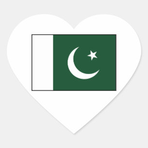 Sticker Cœur Drapeau pakistanais