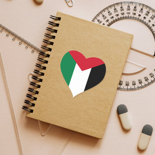 Sticker Cœur Drapeau palestinien