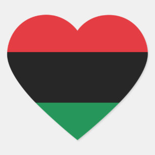 Sticker Cœur Drapeau panafricain UNIA