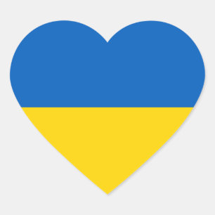 Sticker Cœur Drapeau patriotique ukrainien
