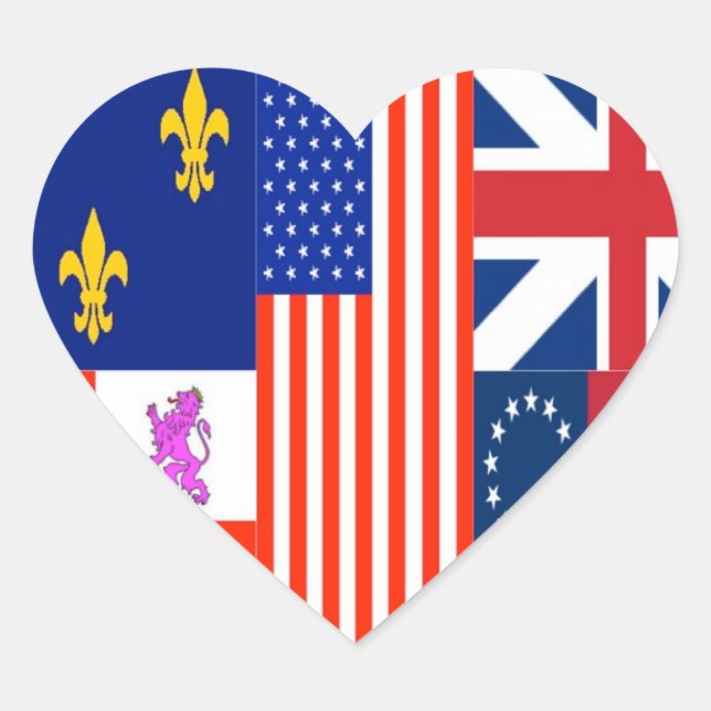 Sticker Cœur Drapeau Pensacola (Devant)