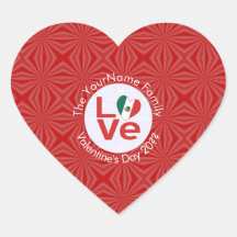 Drapeau Red LOVE mexicain personnalisé