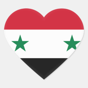 Sticker Cœur Drapeau syrien