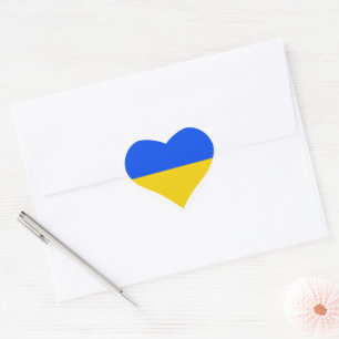 Sticker Cœur drapeau UKRAINE 