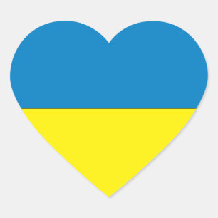 Sticker Cœur Drapeau ukrainien