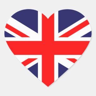 Sticker Cœur Drapeau Union Jack - UK